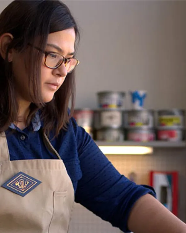 Leslie Graham, co-founder of Rise and Shine Letterpress