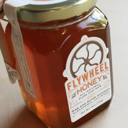Letterpress die-cut honey labels showing custom shape and clean edges